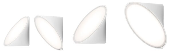 Axolight Orchid, bílé nástěnné svítidlo, 1x15W LED 3000K stmívatelné, prům. 20cm