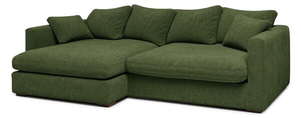 Tmavě zelená rohová pohovka (levý roh) Comfy – Scandic