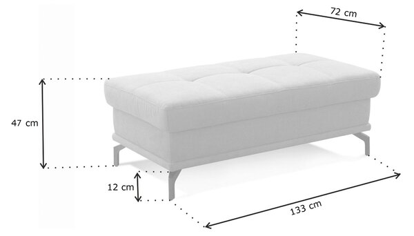 TABURET, textil, 133/47/72 cm Sit & More - Taburety, Online Only