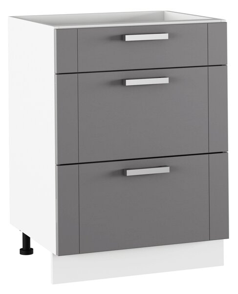 Dolní kuchyňská skříňka Janne Typ 57 (tmavě šedá + bílá)