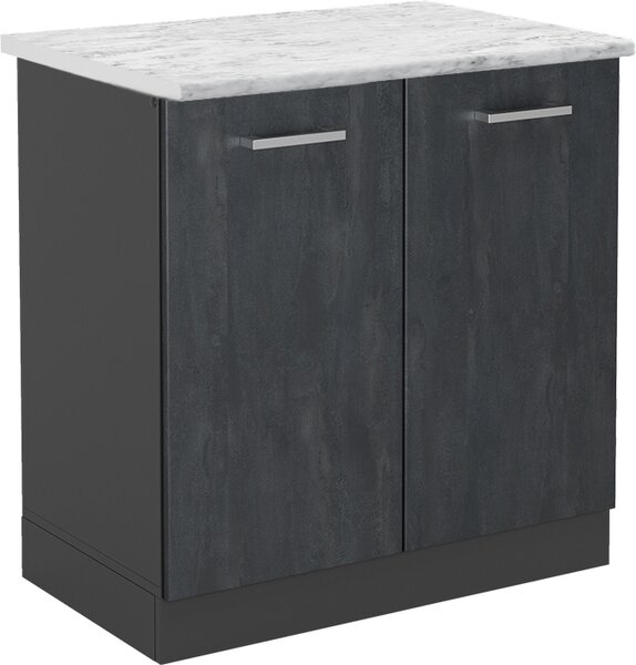 Skříňka pod dřez Vicco R-Line Černý beton 80 cm PD Mramor, Model 47481