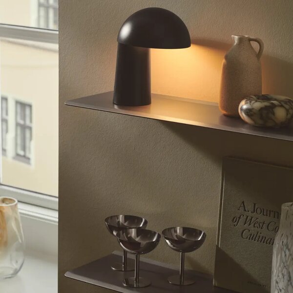 Nordlux Černá kovová nabíjecí stolní LED lampa Faye