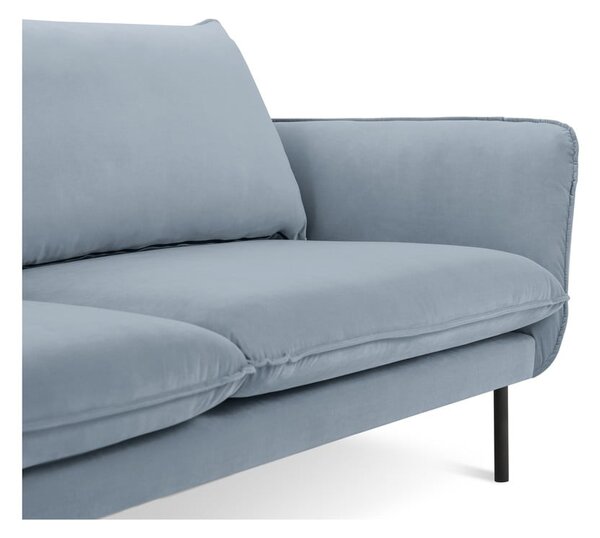 Světle modrá sametová pohovka 200 cm Vienna – Cosmopolitan Design