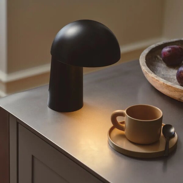 Nordlux Černá kovová nabíjecí stolní LED lampa Faye