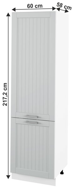 Potravinová skříňka Janne Typ 80 (světle šedá + bílá)