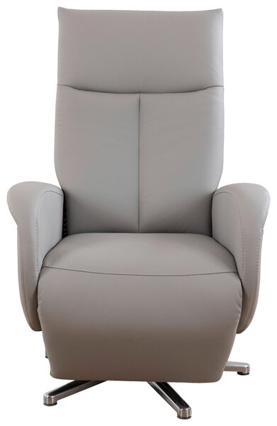 RELAXAČNÍ KŘESLO, kůže, světle šedá Sit & More - Online Only křesla & taburety, Online Only