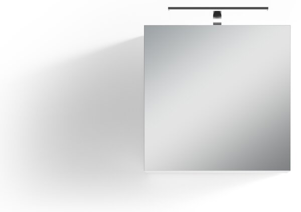 ByLIVING Zrcadlová skříňka Spree, šířka 60 cm, s LED osvětlením, s vypínačem a zásuvkovou skříňkou, koupelnová skříňka se zrcadlovými dvířky