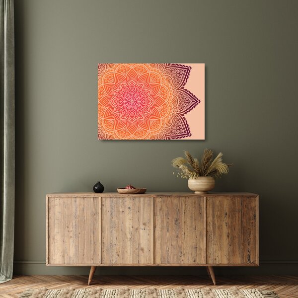 Skleněný obraz - Mandala umění (70x50 cm)