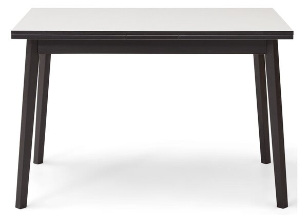 Černo-bílý rozkládací jídelní stůl v dubovém dekoru Hammel Single, 120 x 80 cm
