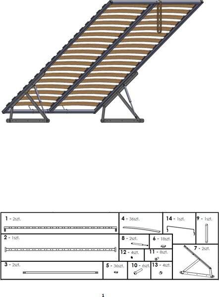 Zvedací lamelový rošt spodní rošt postele skládací zvedací lamelový rošt pro postel 200 x 200 cm
