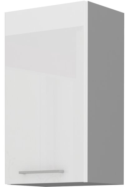 Horní kuchyňská skříňka Brunea 45 G-72 1F (šedá + lesk bílý)