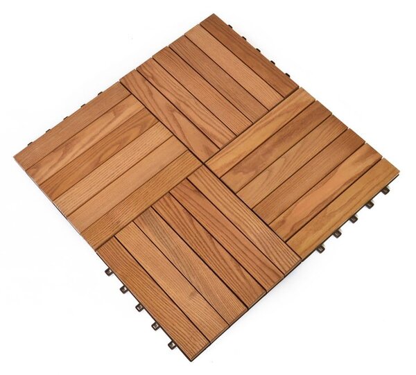 Podlahové dlaždice z jasanového dřeva v sadě 6 ks Rojaplast - Thermowood