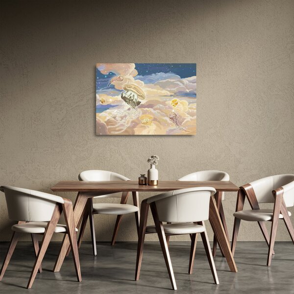 Skleněný obraz - Nebeské medůzy (70x50 cm)