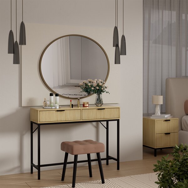 Toaletní stolek Vicco Lennox Dub 100 x 75 cm se 2 zásuvkami, Model 51879