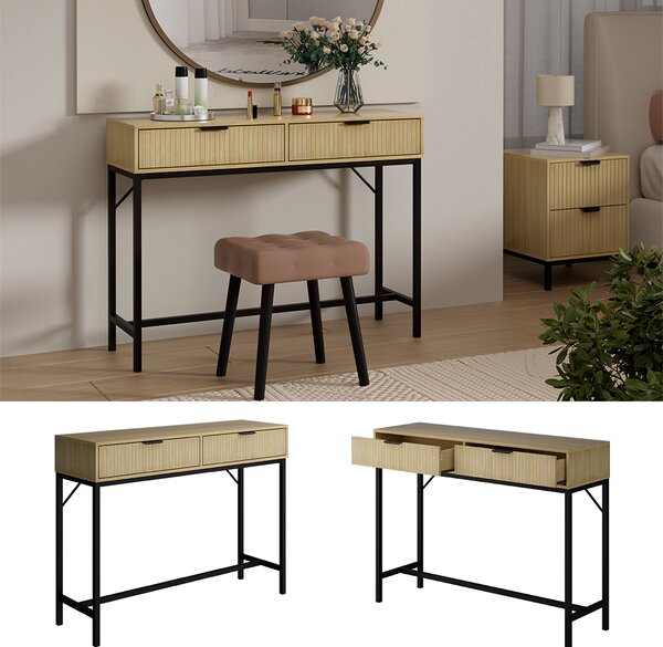 Toaletní stolek Vicco Lennox Dub 100 x 75 cm se 2 zásuvkami, Model 51879
