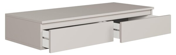 Selsey Bemmi - Závěsný psací stůl / toaletní stolek se zásuvkami, béžová, 120 cm