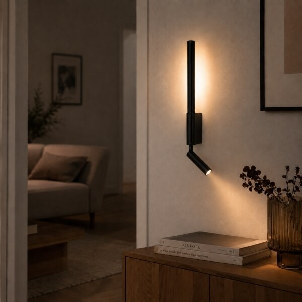 Brilagi - LED Nástěnné bodové svítidlo VIXON LED/3W/230V + LED/5W černá CRI 90