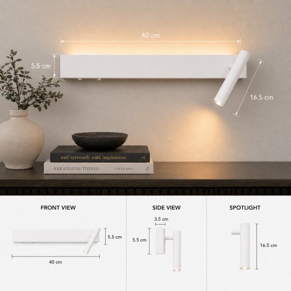 Brilagi - LED Nástěnné bodové svítidlo ARLIX LED/3W/230V + LED/7W bílá CRI 90