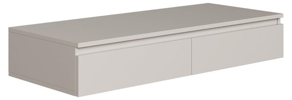 Selsey Bemmi - Závěsný psací stůl / toaletní stolek se zásuvkami, béžová, 120 cm