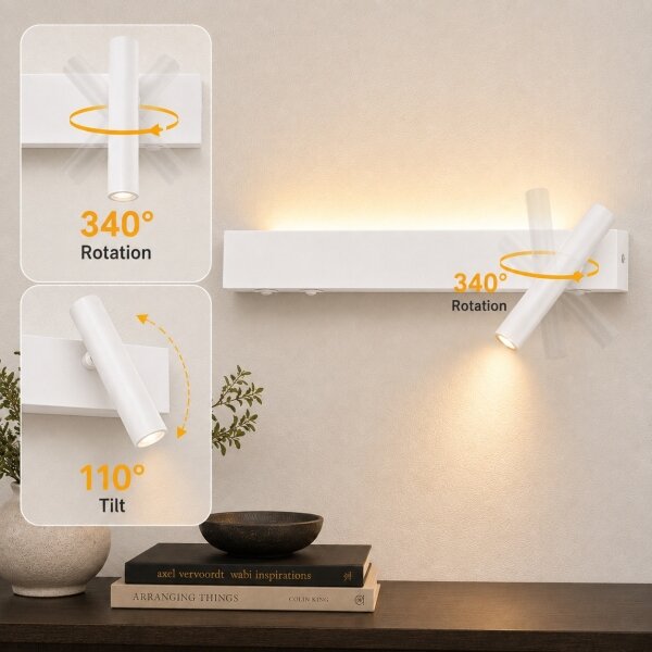 Brilagi - LED Nástěnné bodové svítidlo ARLIX LED/3W/230V + LED/7W bílá CRI 90