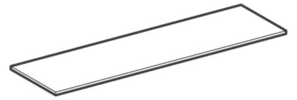 Skleněná vložka do zásuvky, rozměry 37 x 17 cm, boční, pro zrcadlovou skříň Plus o rozměrech 120 cm