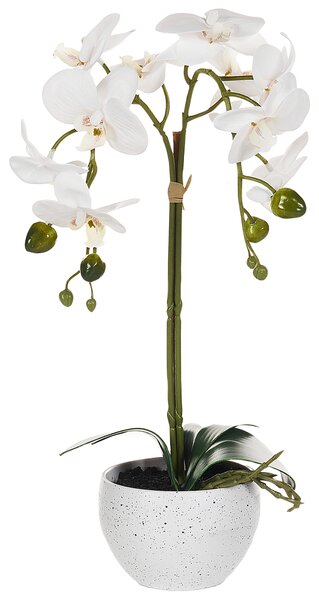 Umělá rostlina ORCHID 42 cm Bílá