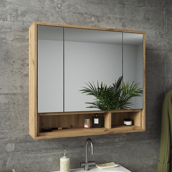 Zrcadlová skříňka Vicco Beatrice Kašmír/Řemeslný dub 80 x 72 cm, Model 60715