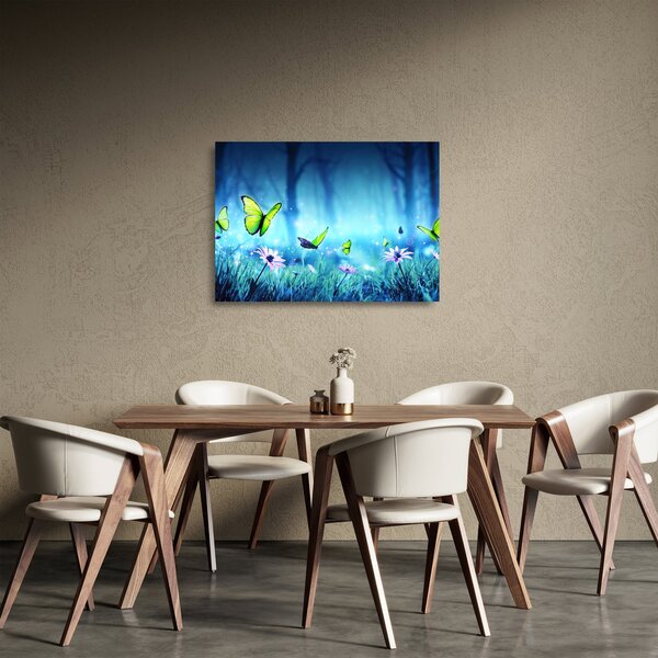 Skleněný obraz - Mystická lesní mýtina (70x50 cm)