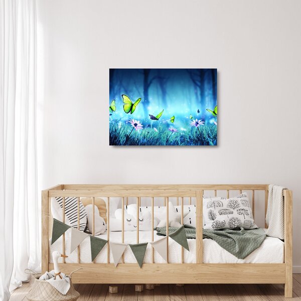 Skleněný obraz - Mystická lesní mýtina (70x50 cm)