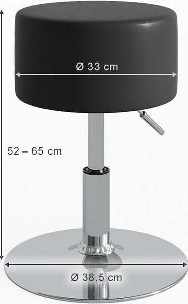 Stolička Vicco Design Černá 33.5 x 67 cm pro toaletní stolek, Model 28610