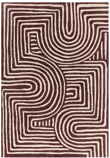 Tribeca Design Kusový koberec Jigsaw Curve Plum Rozměry: 200x290 cm