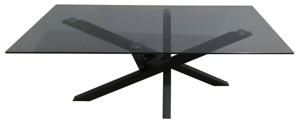KONFERENČNÍ STOLEK, šedá, černá, kov, sklo, 120/60/45 cm Xora - Konferenční stolky