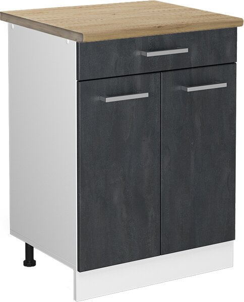 Spodní skříňka kuchyňské linky Vicco R-Line Černý beton 60 cm PD Dub, Model 47620