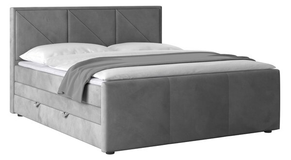 POSTEL BOXSPRING, 180/200 cm, světle šedá MID.YOU - Postele s úložným prostorem, Online Only