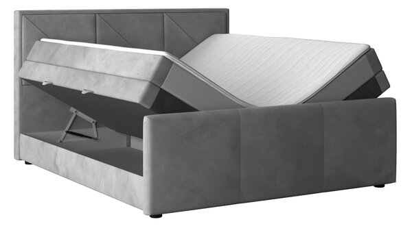 POSTEL BOXSPRING, 180/200 cm, světle šedá MID.YOU - Postele s úložným prostorem, Online Only