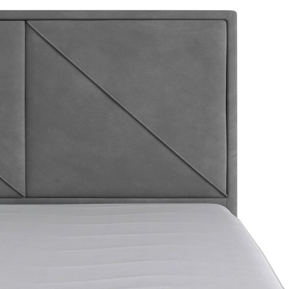 POSTEL BOXSPRING, 180/200 cm, světle šedá MID.YOU - Postele s úložným prostorem, Online Only