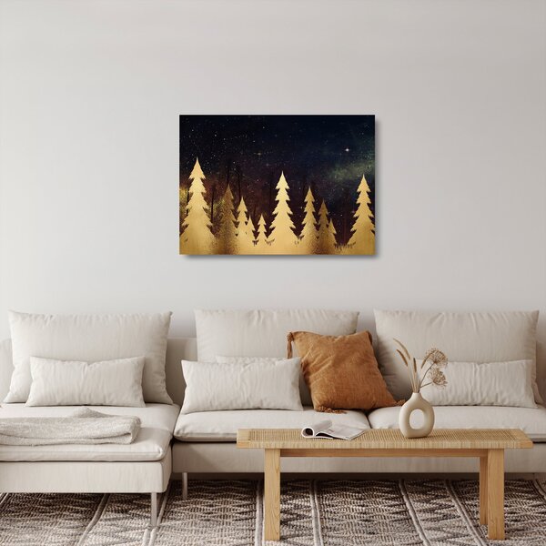 Skleněný obraz - Zlatá noc (70x50 cm)