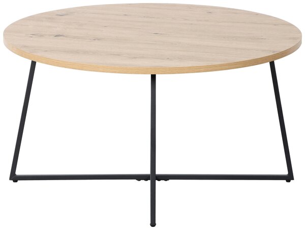 KONFERENČNÍ STOLEK, černá, dub artisan, kov, kompozitní dřevo, 80/80/42 cm Boxxx - Konferenční stolky