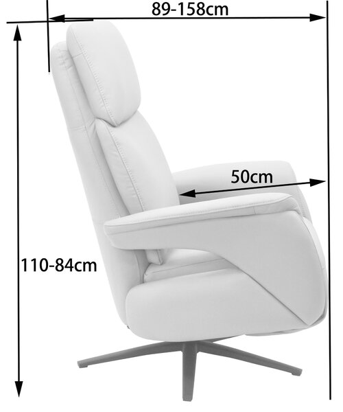 RELAXAČNÍ KŘESLO, textil, kůže, světle šedá Cantus - Relaxační křesla