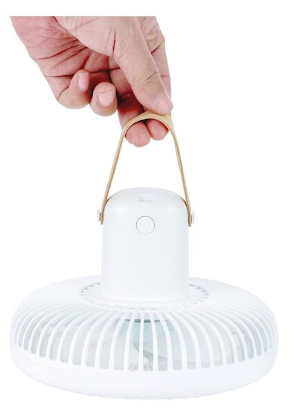Krémová stolní lampa s ventilátorem na dálkové ovládání (výška 26 cm) Beyond – Gingko