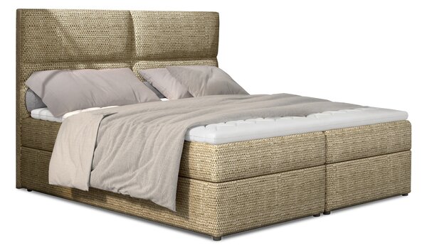 Boxspring postel 145 cm Alyce (béžová) (s matracemi)
