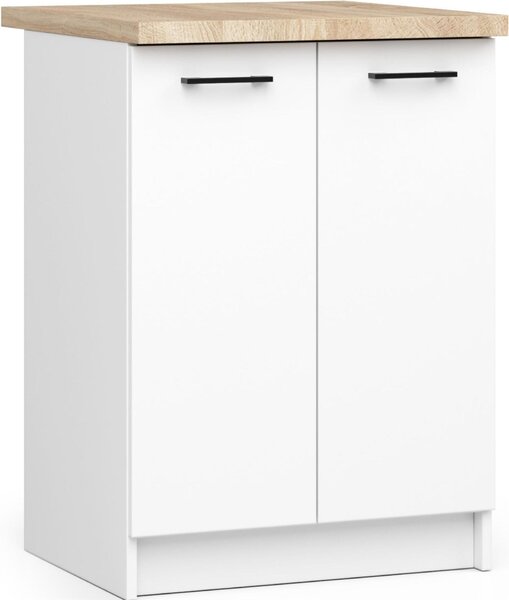 AKORD Furniture Factory KS0POLIBIA007, 2 dveře/dveří, 2 police/polic, Bílá, Dvířka s pantem, 16 mm, 460 mm