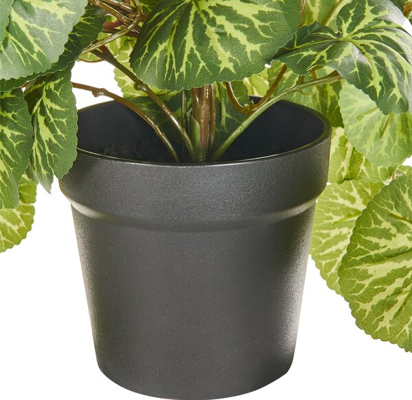 Umělá závěsná rostlina v květináči STRAWBERRY BEGONIA 37 cm Zelená