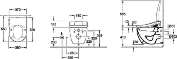 Villeroy & Boch Subway plochá splachovací toaleta závěsná bílá, 1 ks