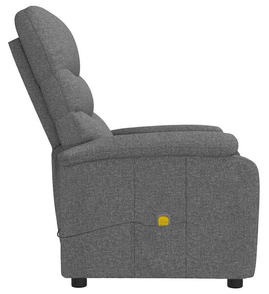 Masážní křeslo tmavě šedé textil 321227