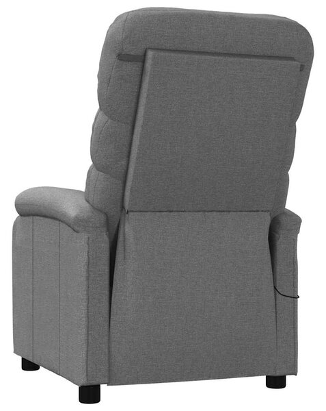 Masážní křeslo tmavě šedé textil 321227