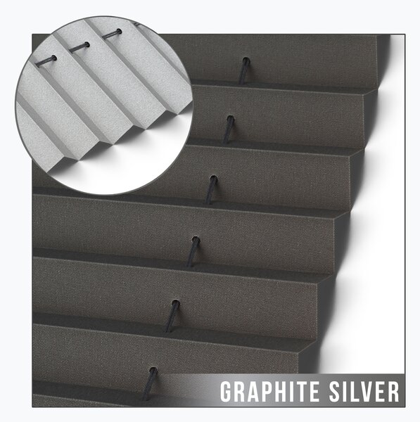 Plisa Termoizolaení plisovaná roleta Graphite Silver 35 cm x volitelná výška