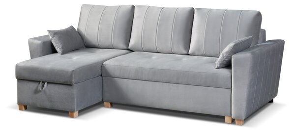 Rohová sedačka Manimi (šedá) (L). Akce -20%