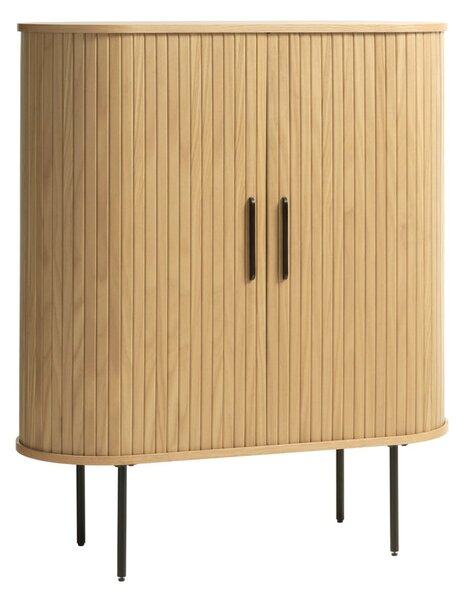 Skříňka v dekoru dubu s posuvnými dveřmi v přírodní barvě 100x118 cm Nola – Unique Furniture