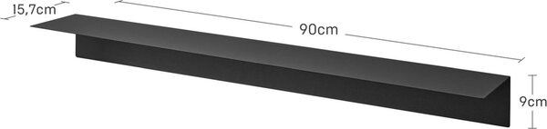 Nástěnná police s magnetickou tabulí L90 cm - TOWER